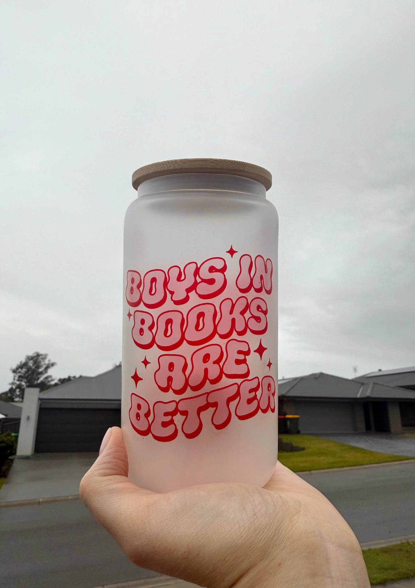 boys in books are better 16oz Glass Tumbler